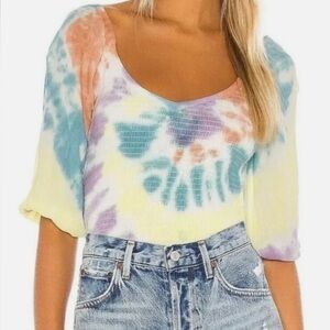 Chaser small women Tie-Dye V-Neck Top like brand new never worn